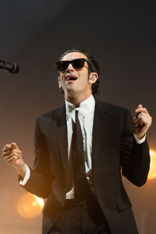 Matty Healy of The 1975 performs on the main stage during Reading Festival day 3 on August 28, 2022 in Reading, England.