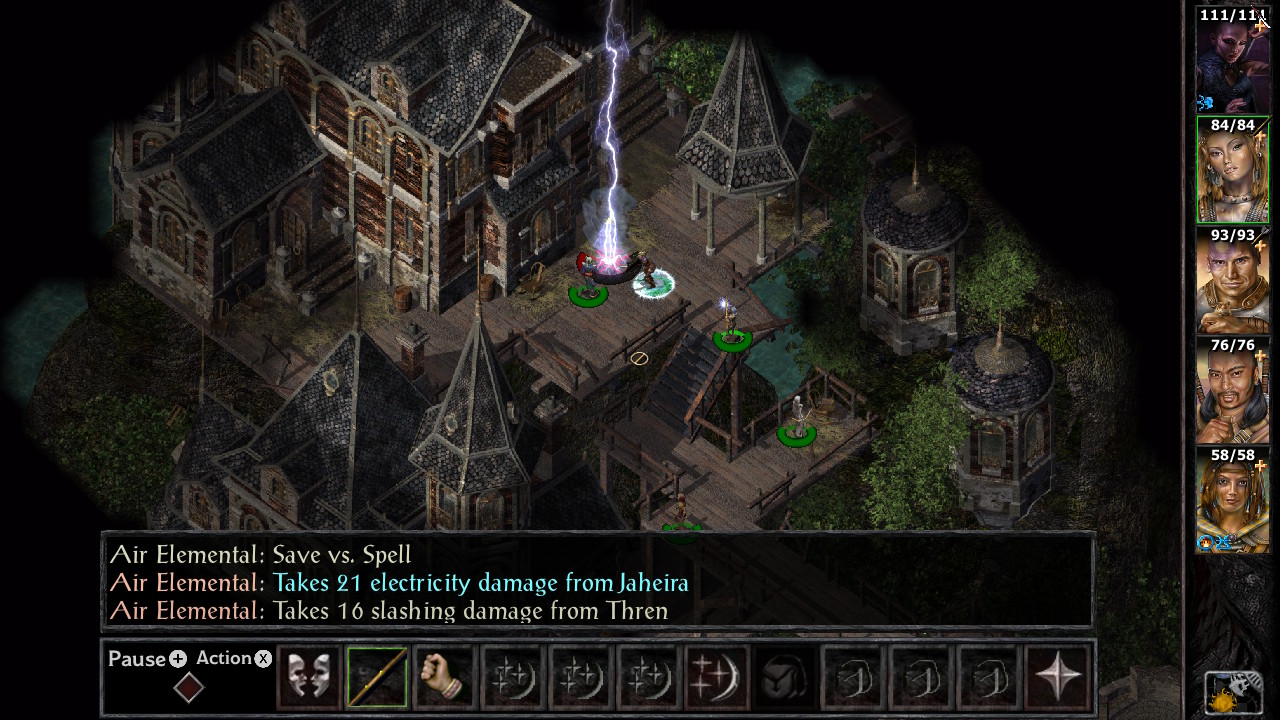 A battle from Baldur's Gate on Nintendo Switch