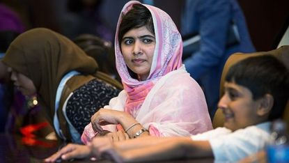 Pakistani teenager Malala Yousafzai at the United Nations