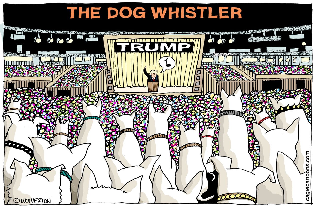 Political cartoon U.S. 2016 election Donald Trump