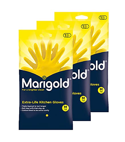Marigold Extra Life Kitchen Glove, M (pack of 3)