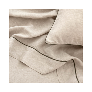 brown linen sheet