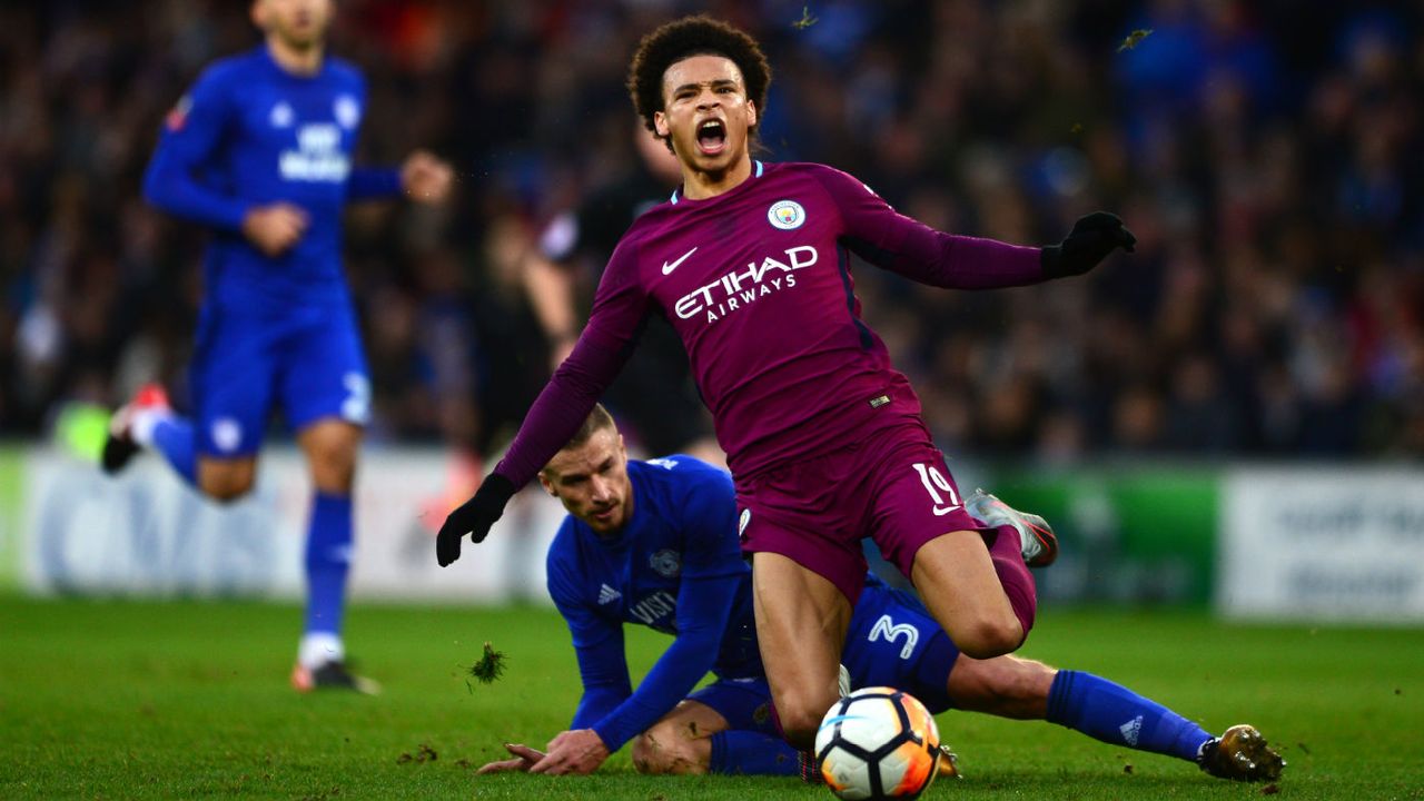 Uefa referees serious foul play Man City Leroy Sane