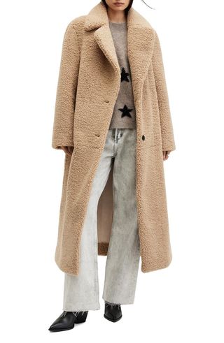 Freddie Double Breasted Faux Fur Coat