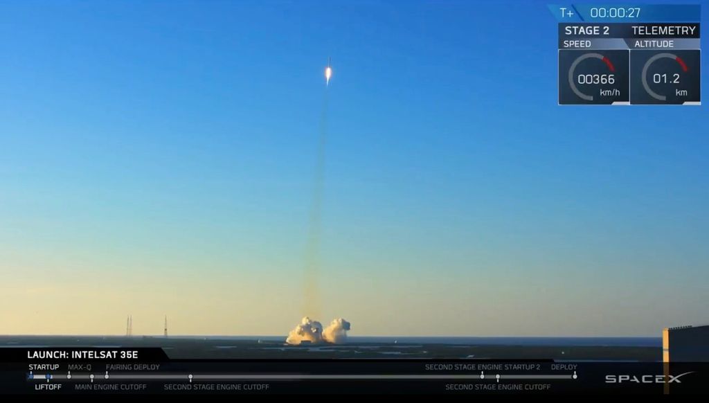 SpaceX Launches Super-Heavy Intelsat 35e Satellite (Photos) | Space