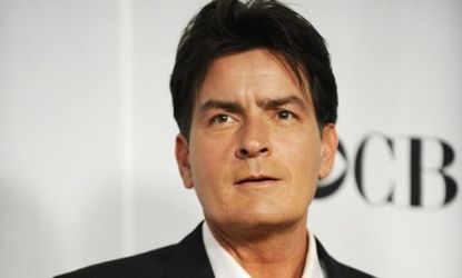 Charlie Sheen stands backstage at the People's Choice awards in 2009: The troubled actor is returning to TV after being kicked off "Two and a Half Men."