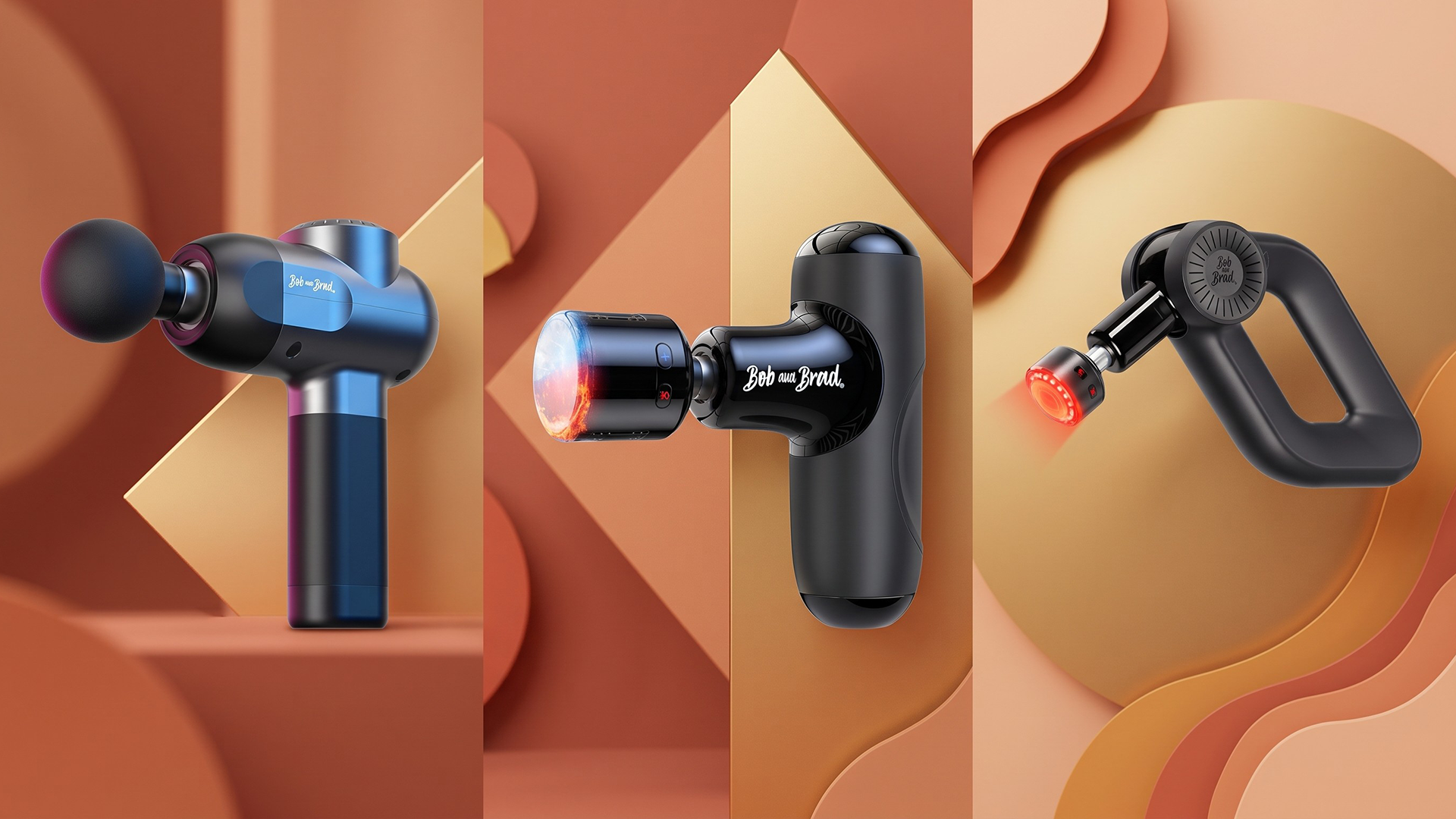 A selection of Bob and Brad massage guns.