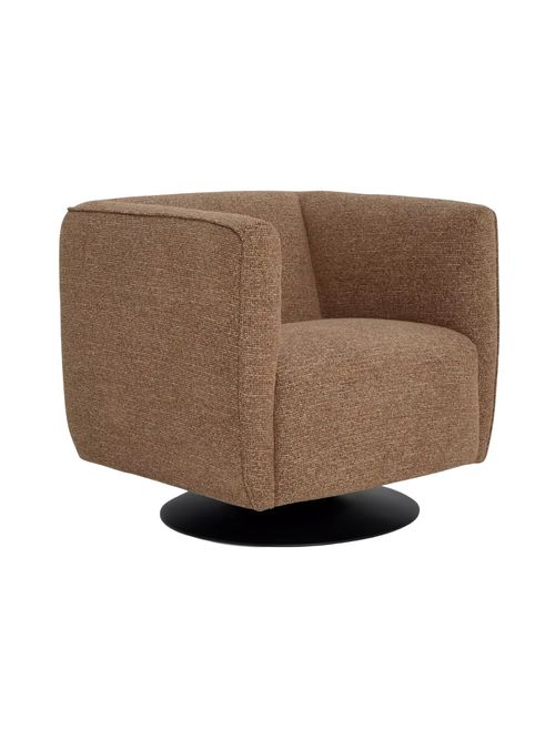 Cub Fabric Swivel Chair - Brown