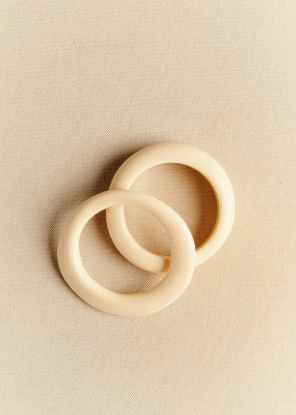 Luca Bracelet Set - Ecru - Plastic - S&eacute;zane
