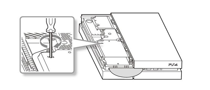 Ejecting Screw from PS4 Manual