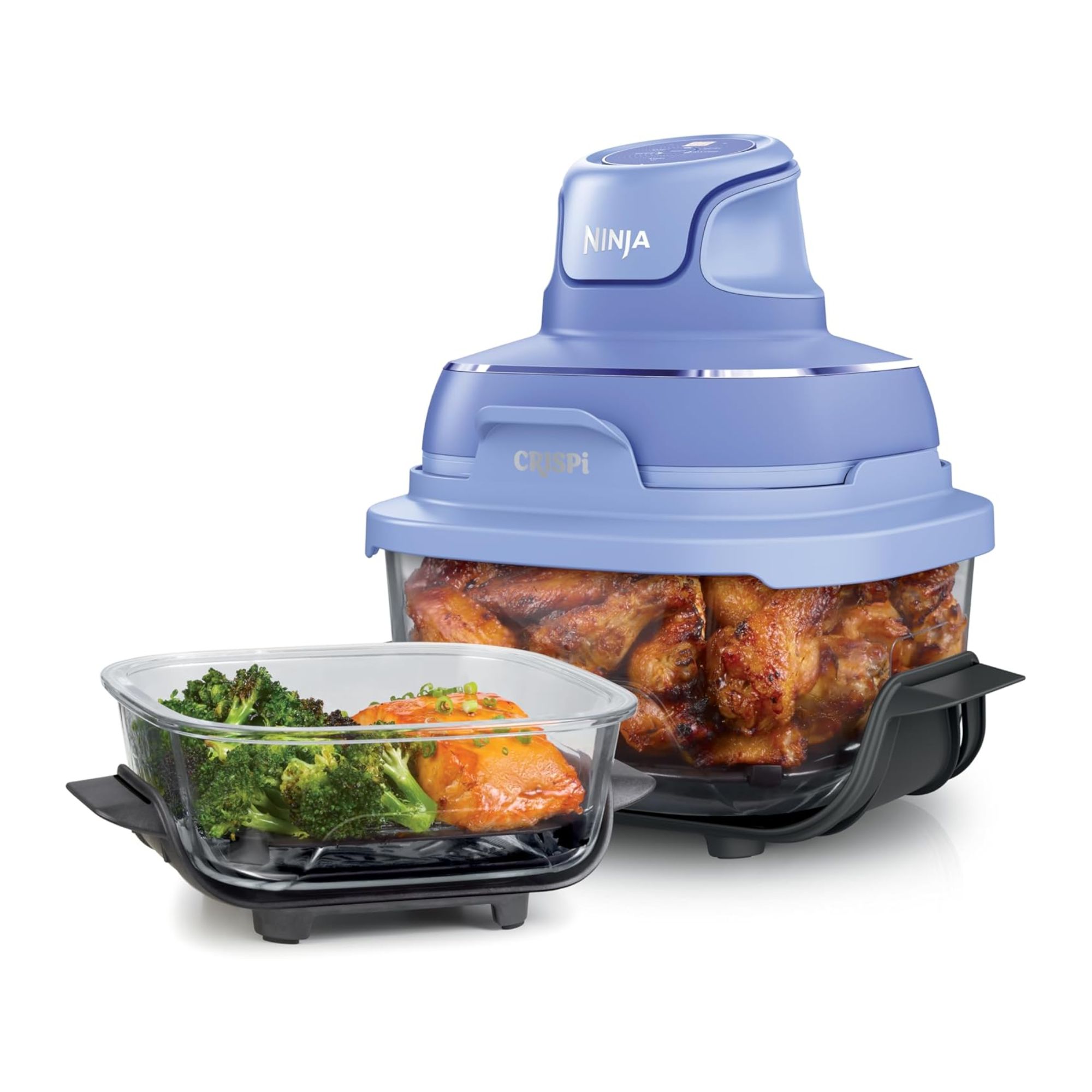 Glass air fryer with lilac top