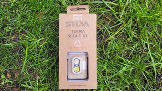 The Silva Terra Scout XT taken during the review, in its box laid on some bright green grass