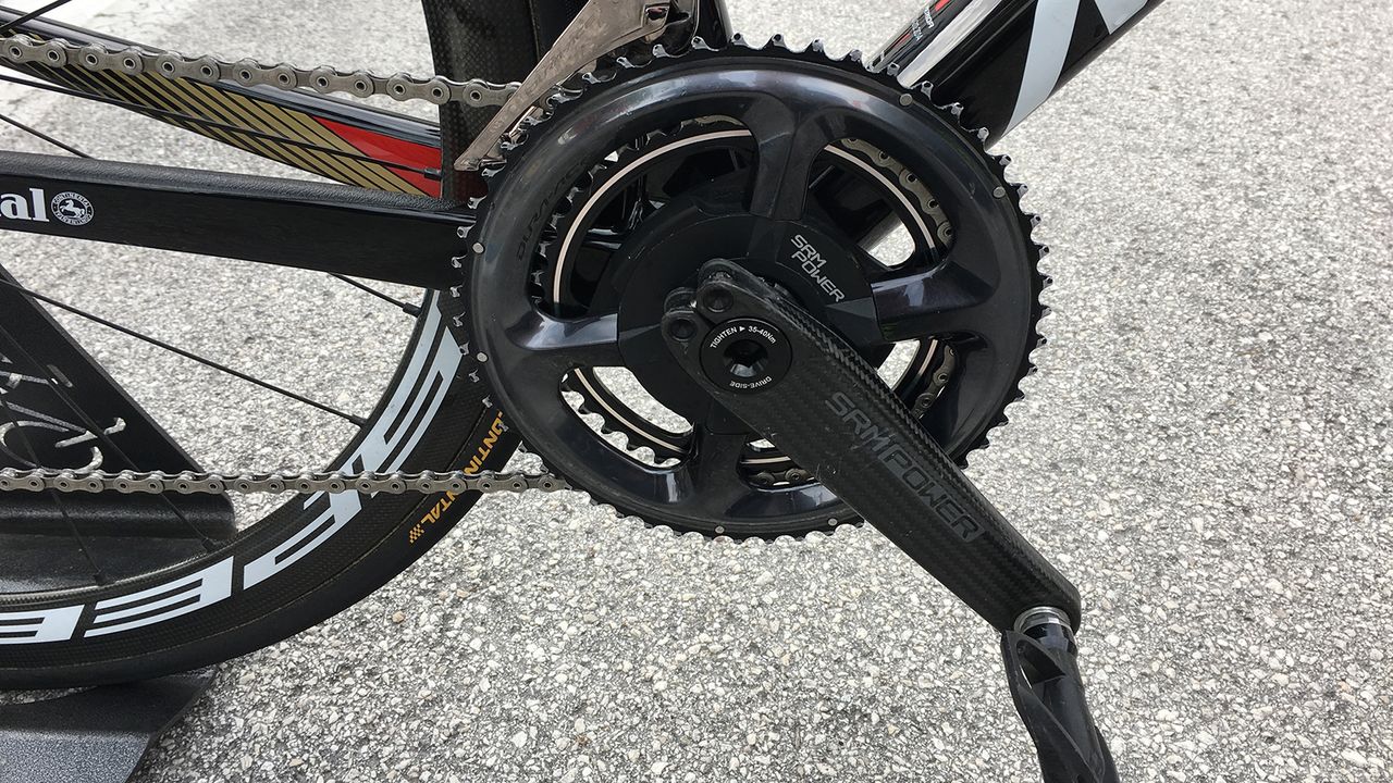 Bahrain-Merida use SRM Origin cranksets with Shimano Dura-Ace R9100 series chainrings