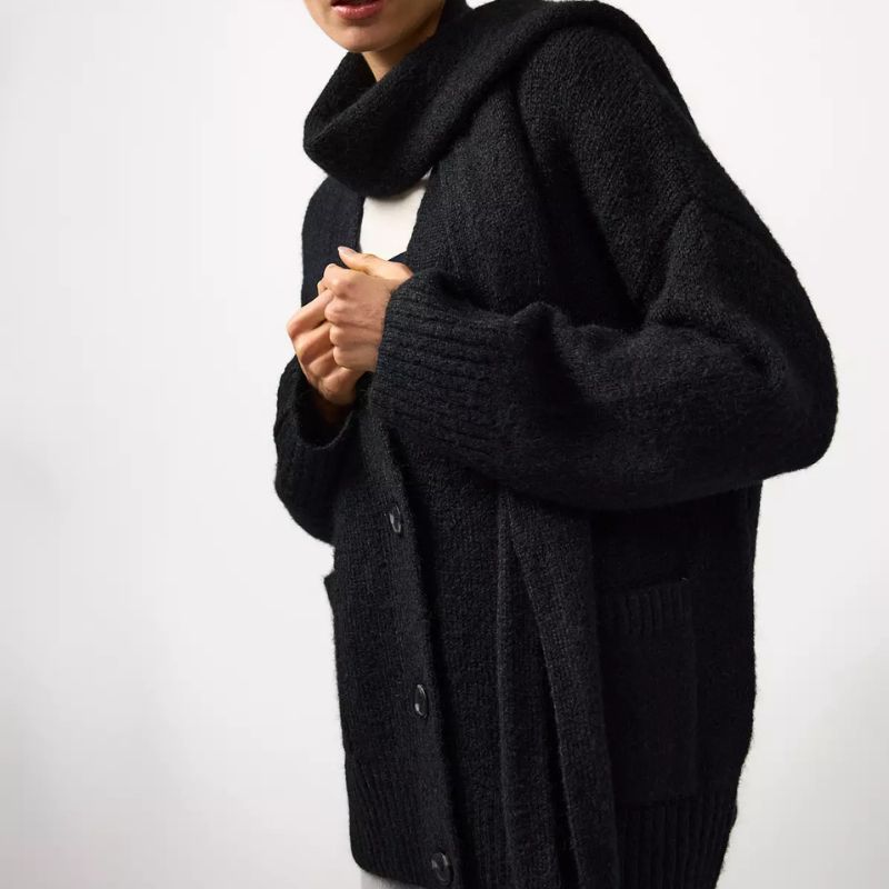 TU Clothing, Knitted Cardigan With Scarf
