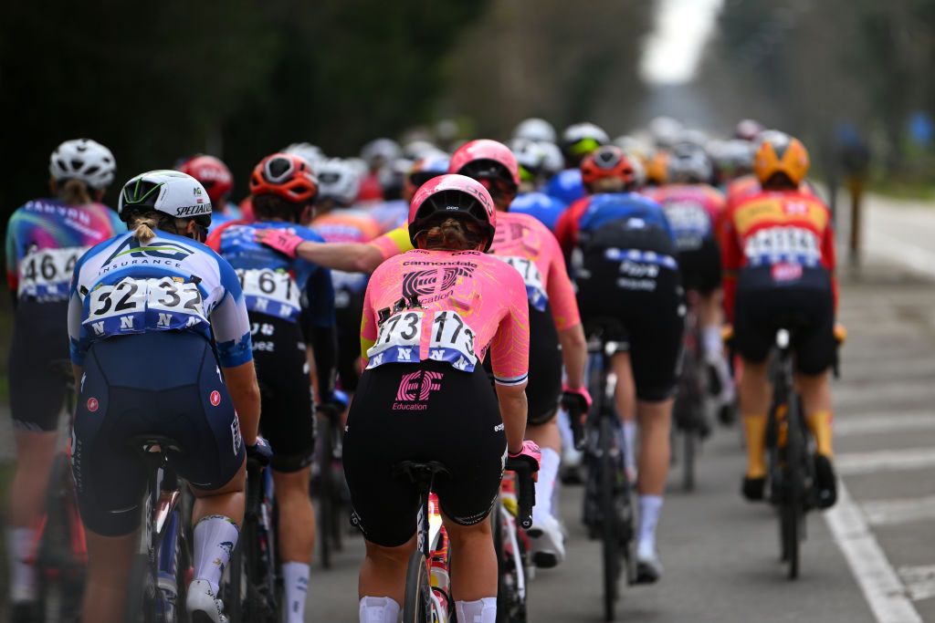 DE PANNE BELGIUM MARCH 21 Lotta Henttala of Filand and Team EF EducationCannondale competes during the 7th Womens Classic BruggeDe Panne 2024 a 155km one day race from Brugge to De Panne on March 21 2024 in De Panne Belgium Photo by Luc ClaessenGetty Images