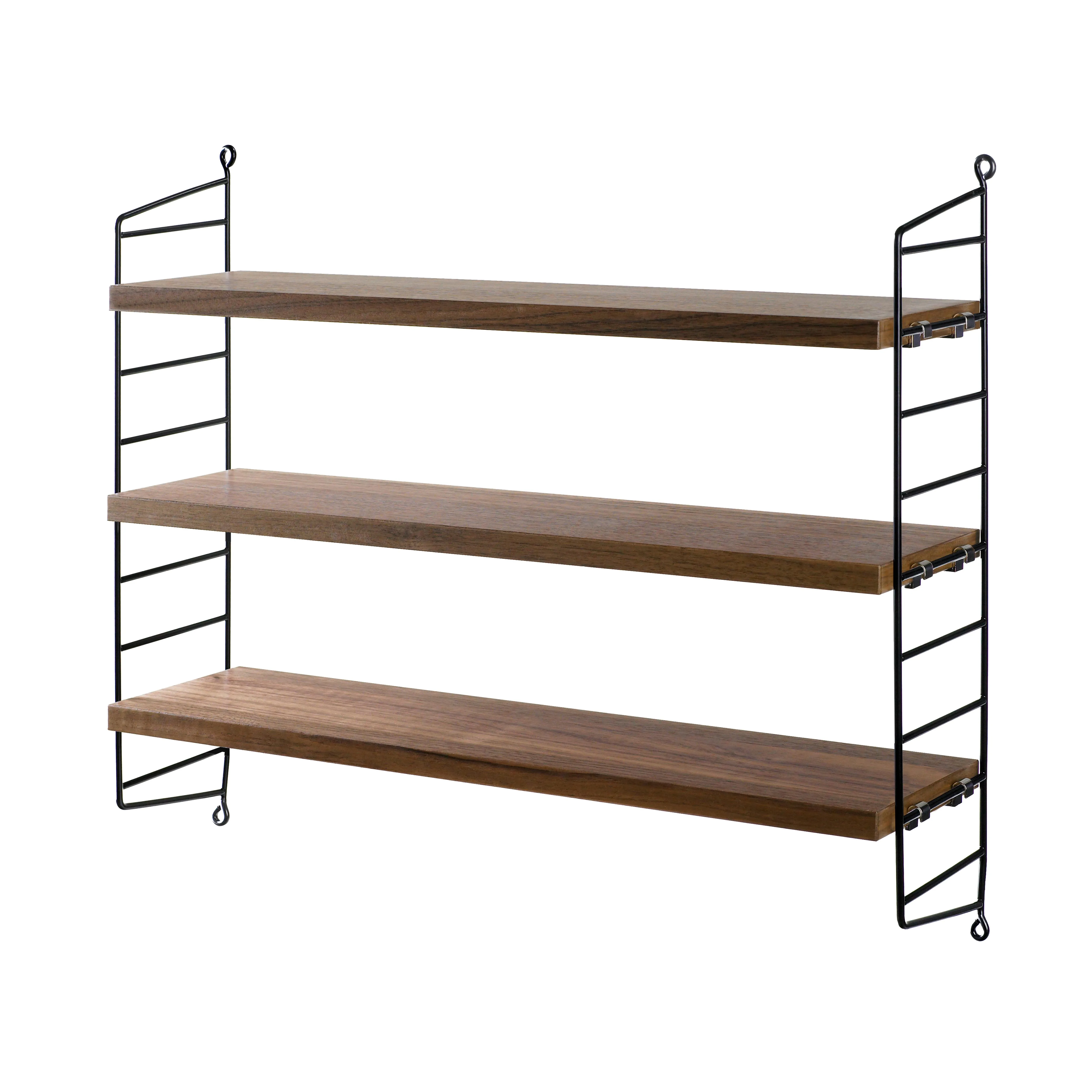 String Shelf Pocket Walnut-Black, Walnut-Black