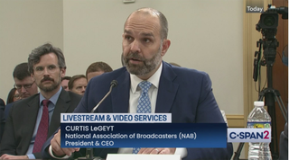 NAB president and CEO Curtis LeGeyt testifies before Congress. 