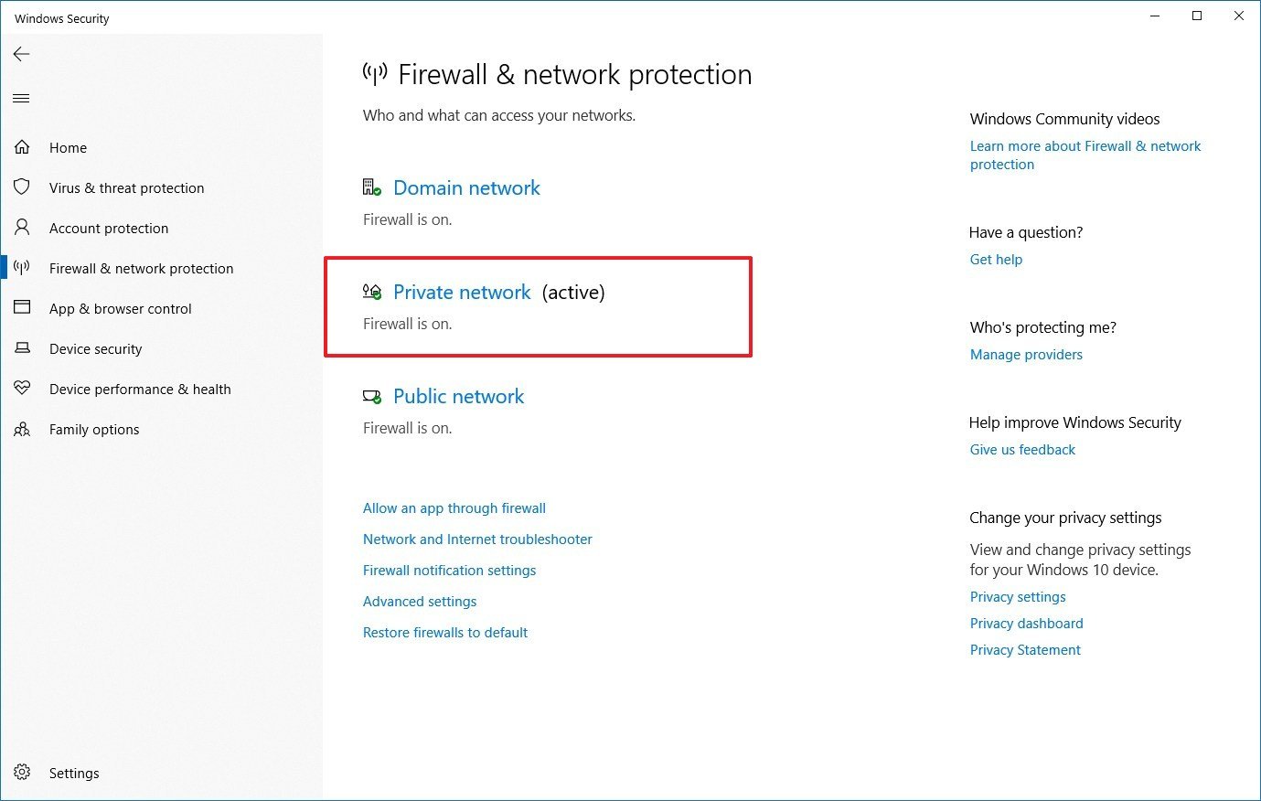 Windows сети. Безопасности Windows, нажать на пункт allow an app through Firewall. Windows privacy questions.