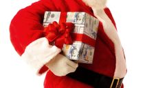 Santa Claus Santa rally in the stock markets concept