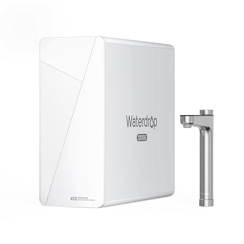 Waterdrop X12 Alkaline Mineral Ph+ Reverse Osmosis System, Nsf/ansi 58&372 Certified, 1200 Gpd Fast Flow Ro Water Filter, 11-Stage Filtration Tankless Ro System, 3:1 Pure to Drain, Undersink, Bpa Free