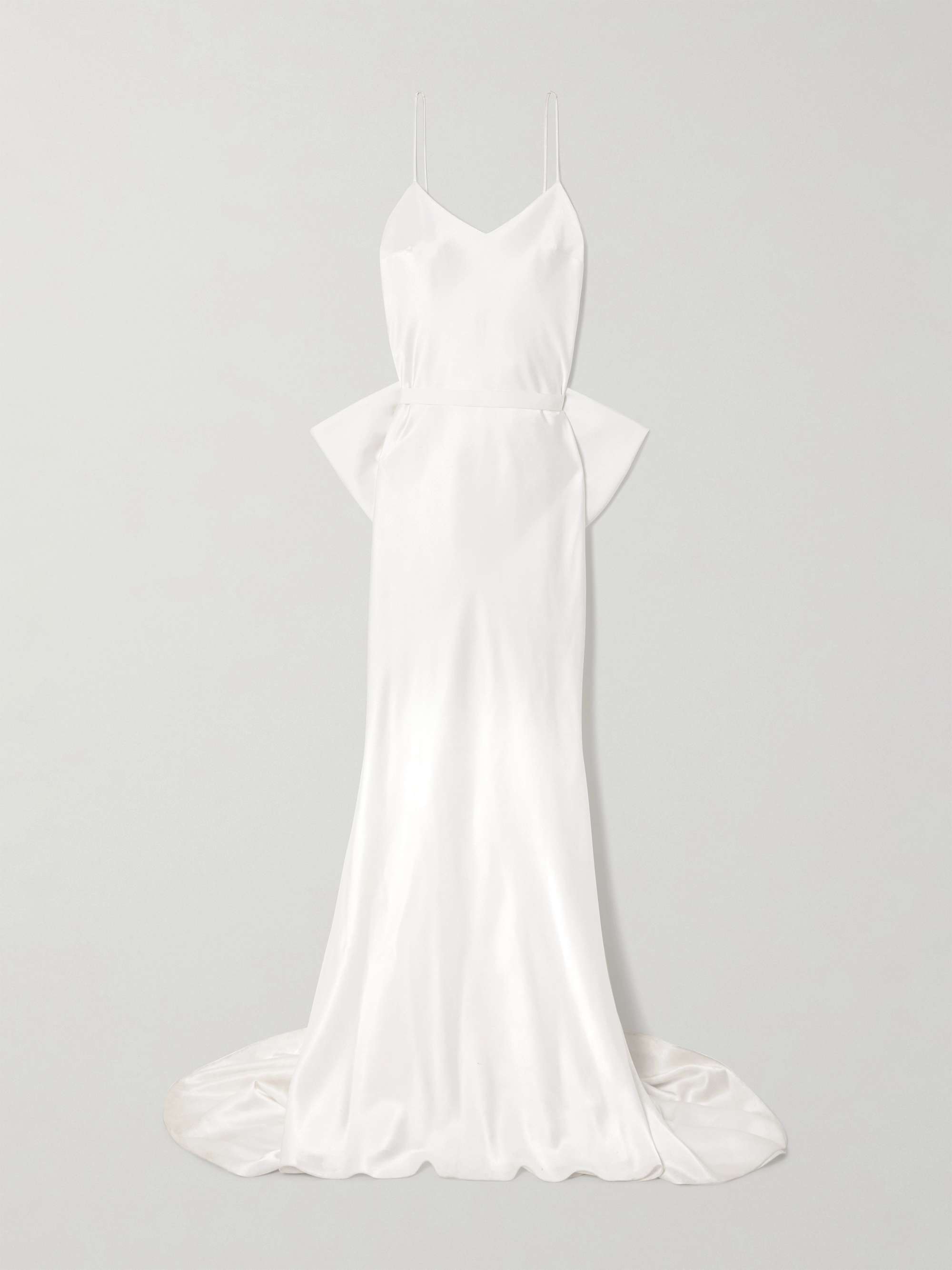 India Bow-Detailed Satin Gown