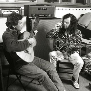 Ry Cooder with David Lindley, playing bouzouki, 1988