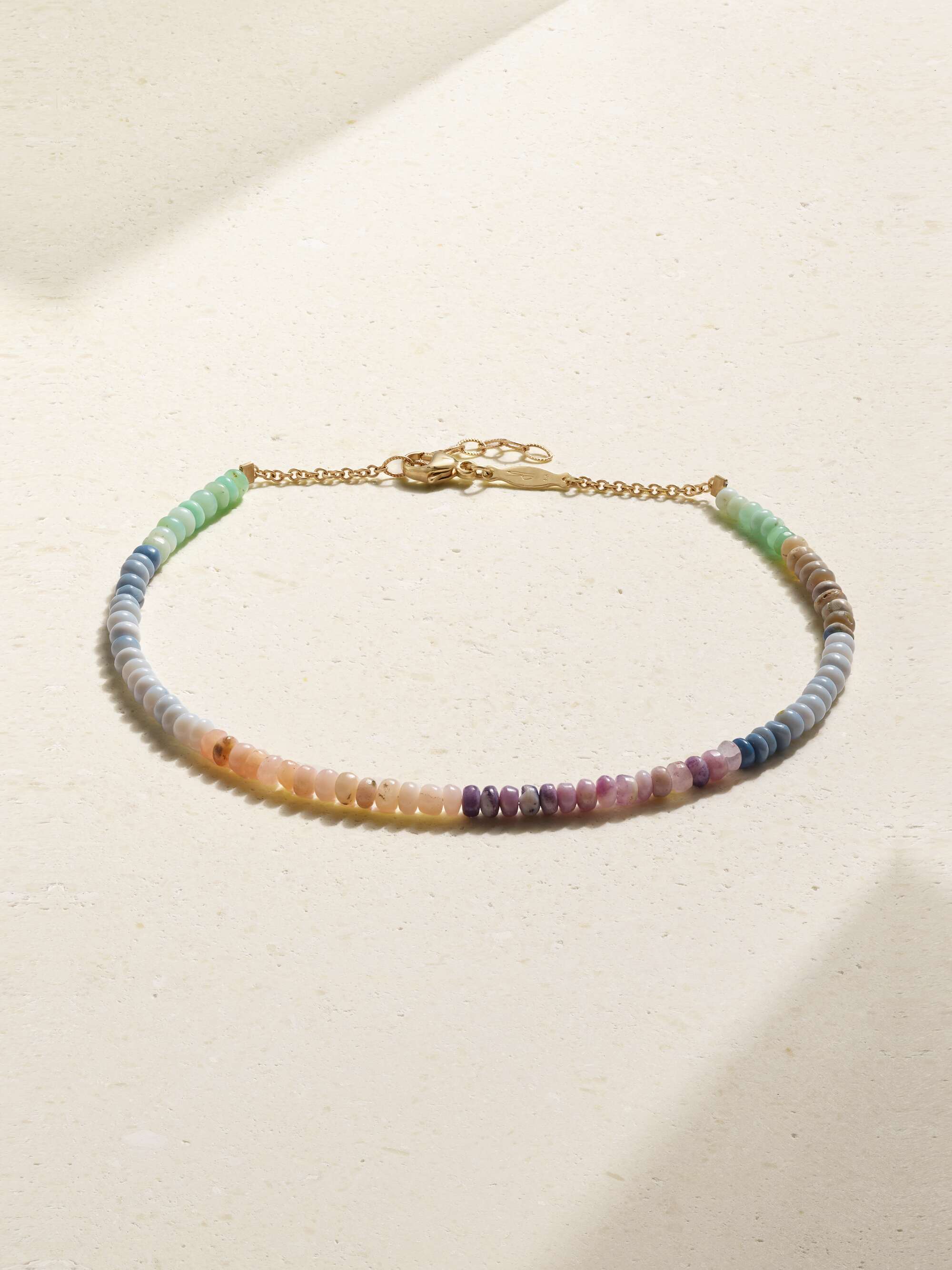 14-Karat Gold Opal Anklet
