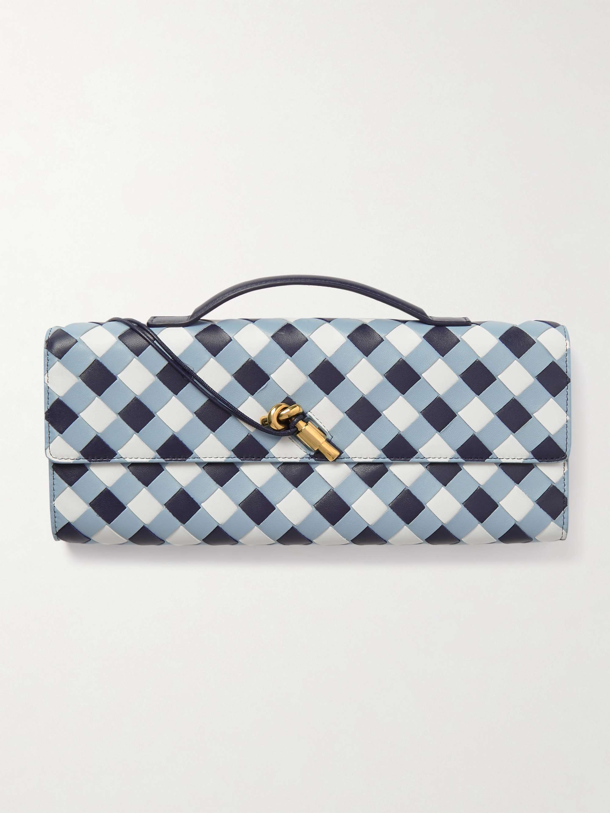 Andiamo Small Intrecciato Leather Clutch
