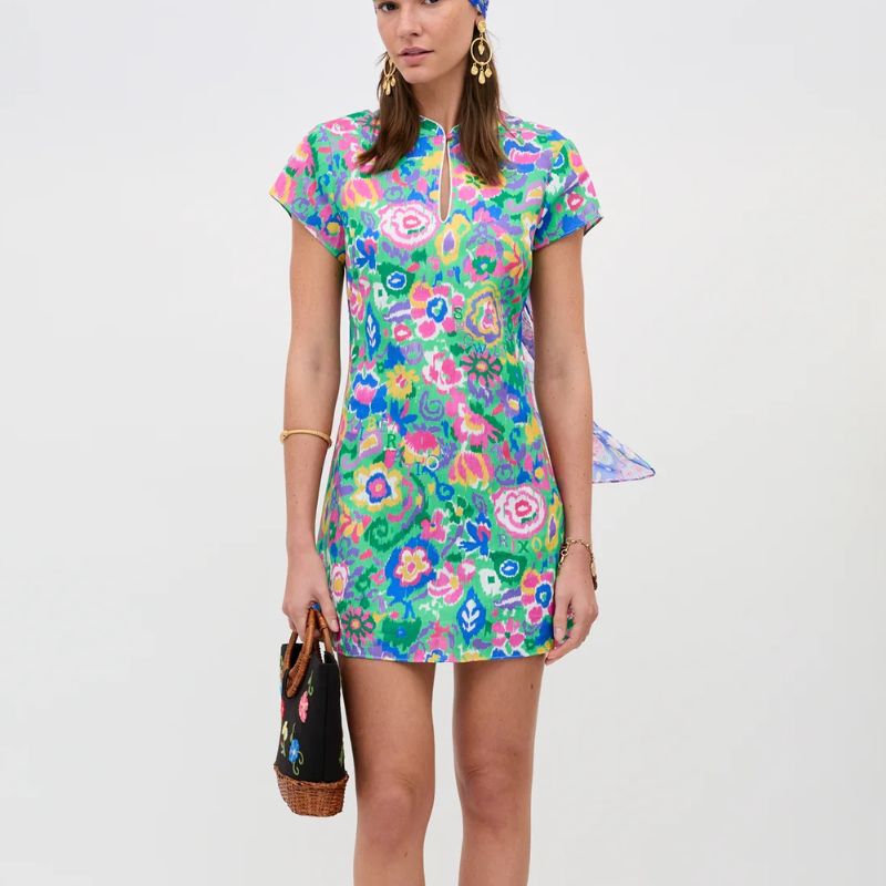 RIXO , Lolita Linen-Cotton Blend Mini Dress