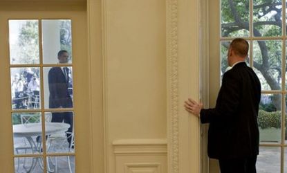 Obama was briefly locked out of the Oval Office after returning to the White House earlier than staffers expected.