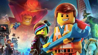 Lego Movie poster featuring Wyldstyle and Emmet