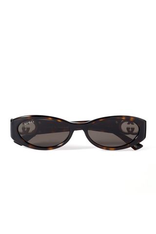 Gucci, Oval Tortoiseshell Sunglasses