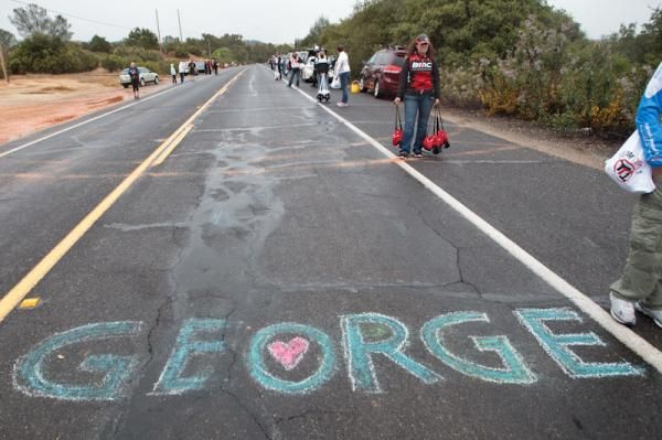 George Hincapie had some fans looking for him in the feed zone