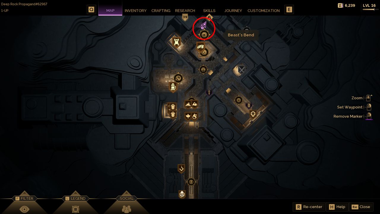 Dune: Awakening trainer locations - A map showing where to find advanced Swordmaster trainer Seron Varlin in Harko Village.