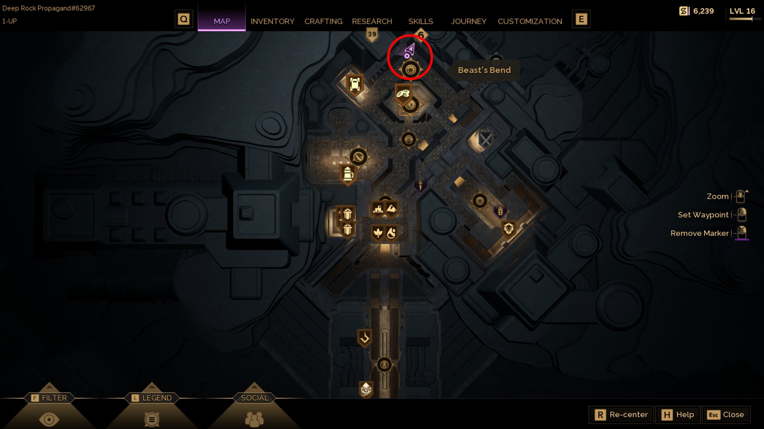 Dune: Awakening trainer locations - A map showing where to find advanced Swordmaster trainer Seron Varlin in Harko Village.