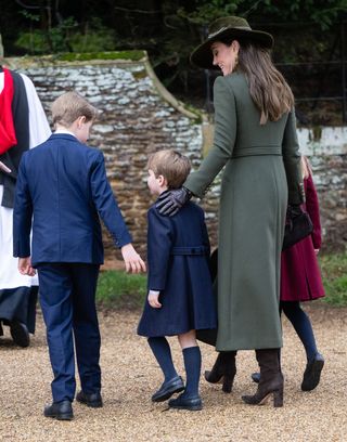 Kate Middleton, Prince George, Princess Charlotte, and Prince Louis at Christmas at Sandringham