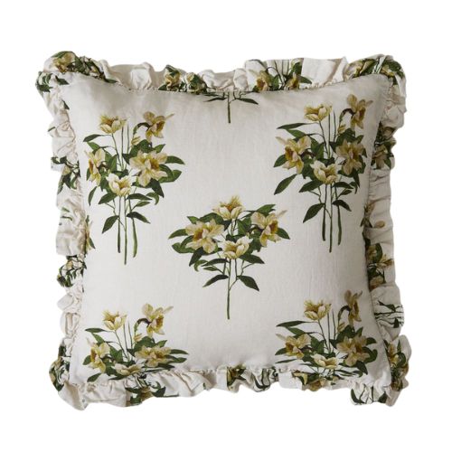 Narcissus Floral Pillow Cover
