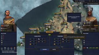 Total War: Pharaoh trading menu