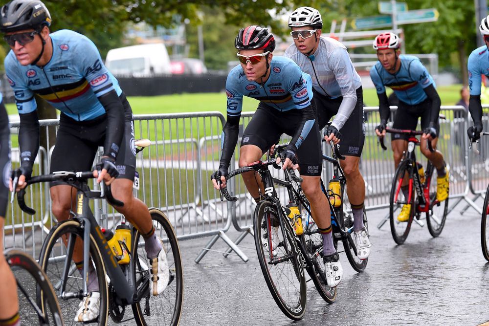 The Belgian team rode together