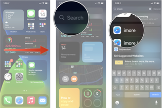 Web Search From Search In iOS 14: Swipe right on the Home Screen, enter your search term in the search bar, and then tap the search result you want.