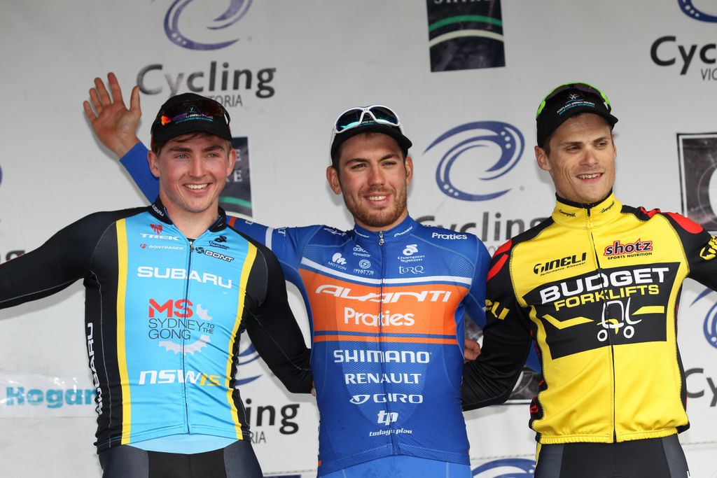 Pat Bevin (Avanti) on the top step of the podium