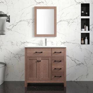 Kamiaya Single Bathroom Vanity with Ceramic Top