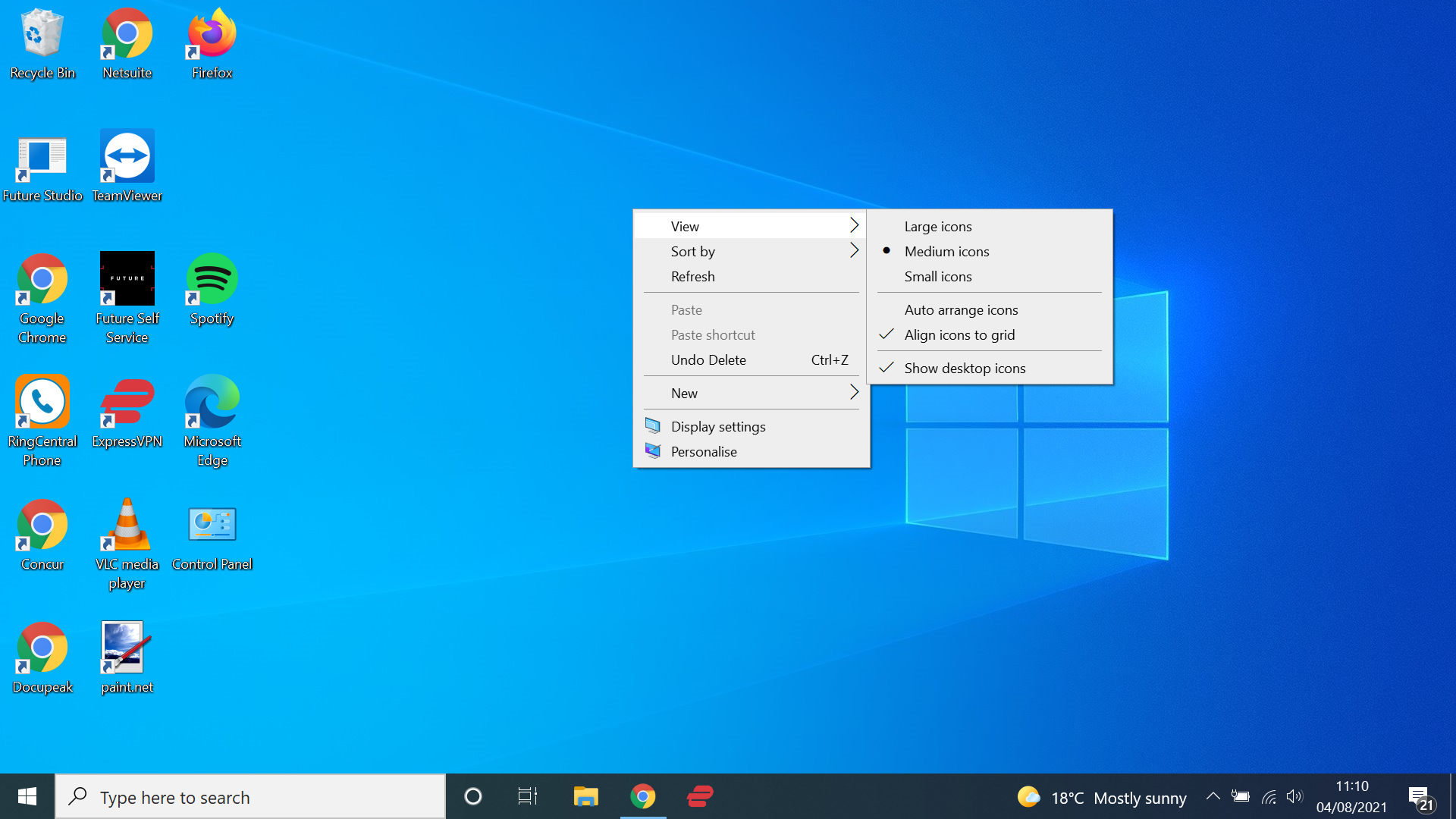 How to hide desktop icons in Windows - show desktop icons