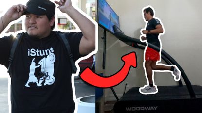 Zwift athlete Ivan Alonzo's before and after pictures depicting his weight loss results
