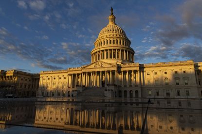 Sunlight shines on the U.S. Capitol