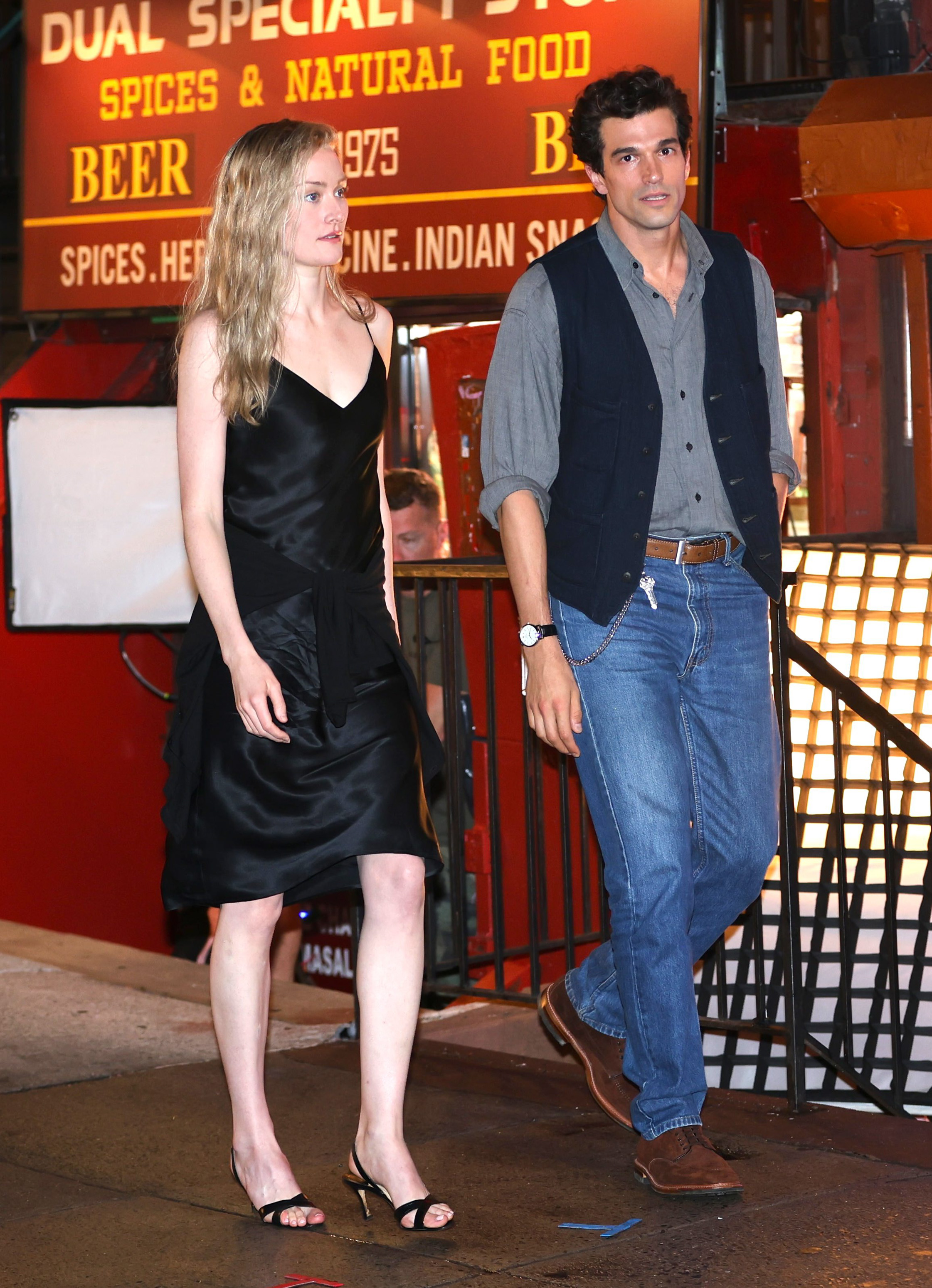 Sarah Pidgeon was spotted filming Love Story in a '90s-inspired little black dress