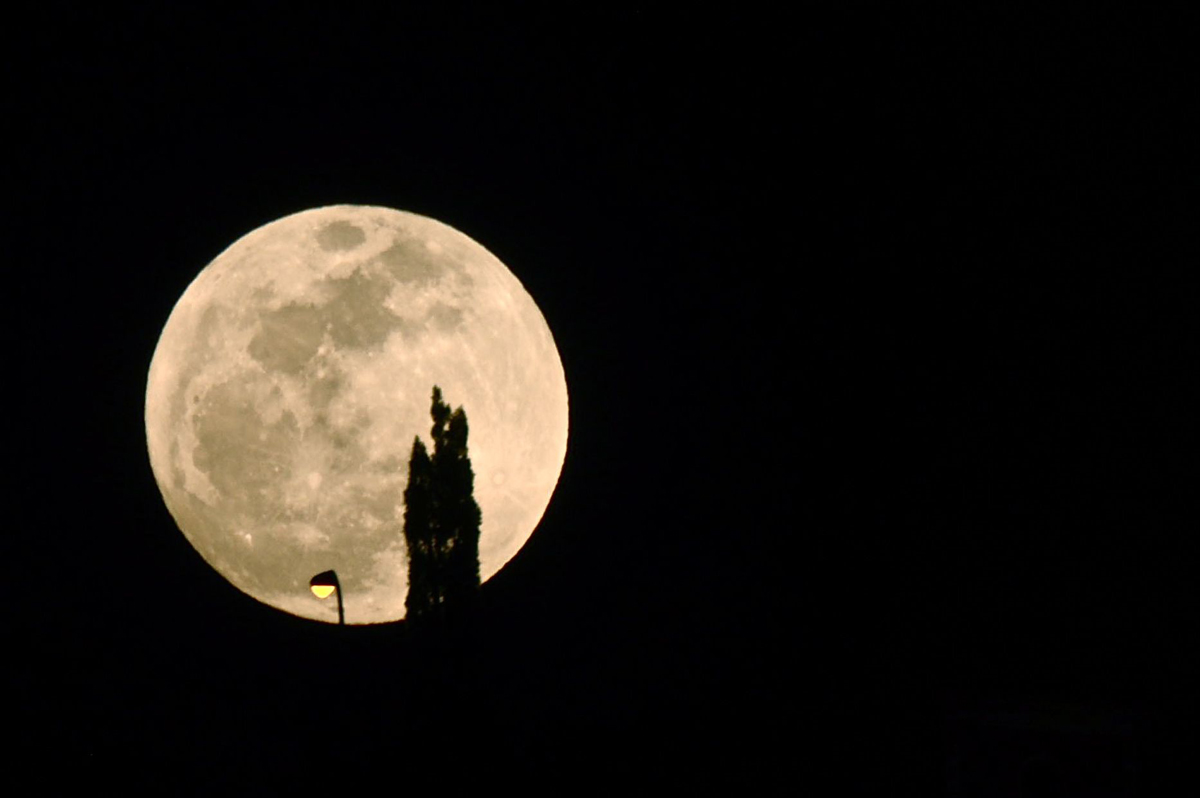 Supermoon over Tenerife