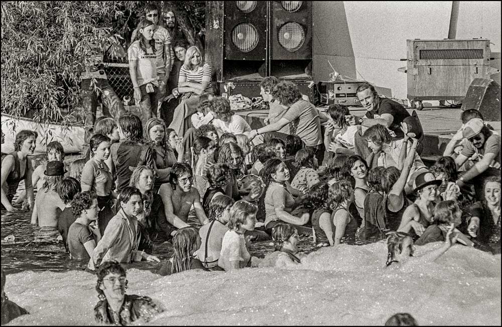 Fans swamp the stage at Chrystal Palace