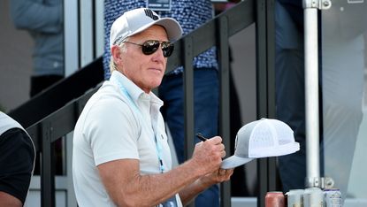 Greg Norman at the second LIV Golf Invitational Series event in Portland, Oregon