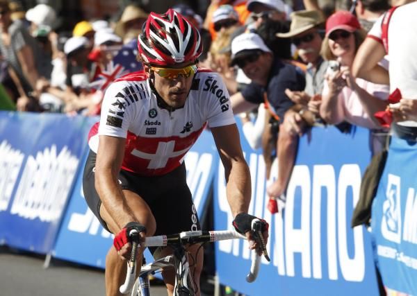 Fabian Cancellara fought hard to stay in the race, but then pulled out with one lap remaining as he knew he wasn't in contention despite being with the leaders.